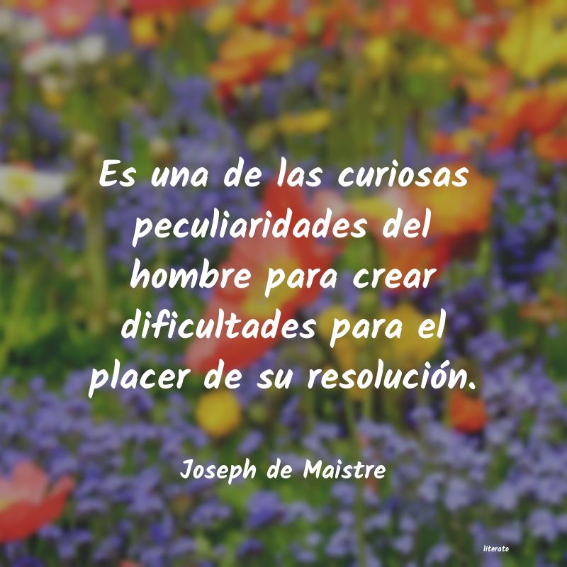 Frases de Joseph de Maistre