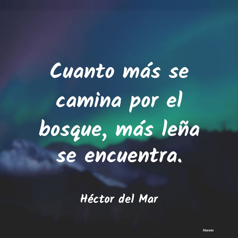 Frases de Héctor del Mar