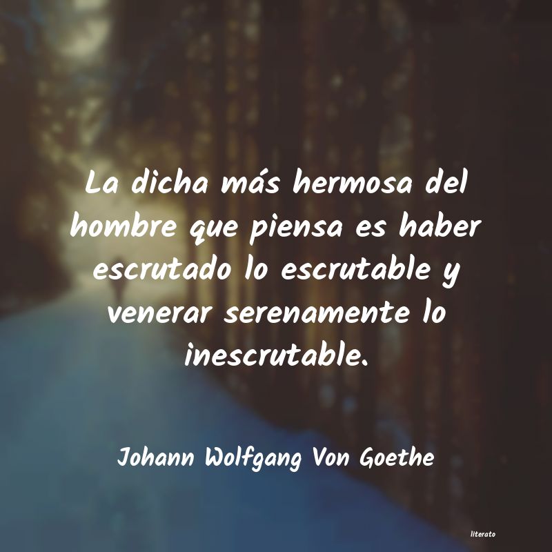 frases de Johann Wolfgang Von Goethe