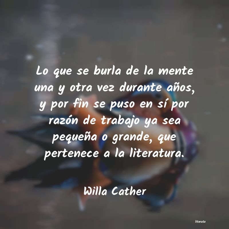 frases de Willa Cather