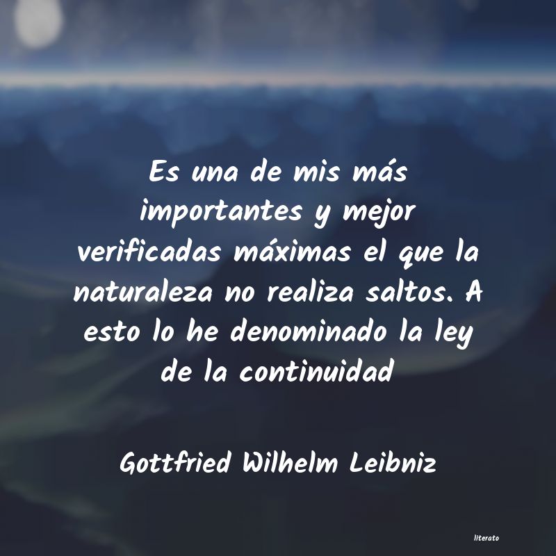 Frases de Gottfried Wilhelm Leibniz