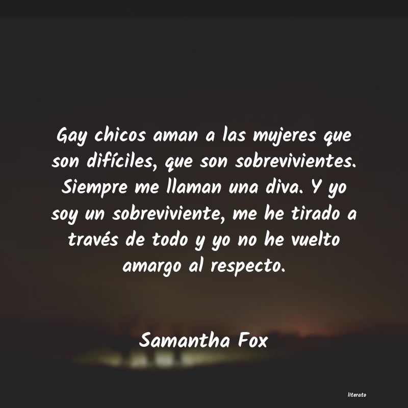 frases de Samantha Fox