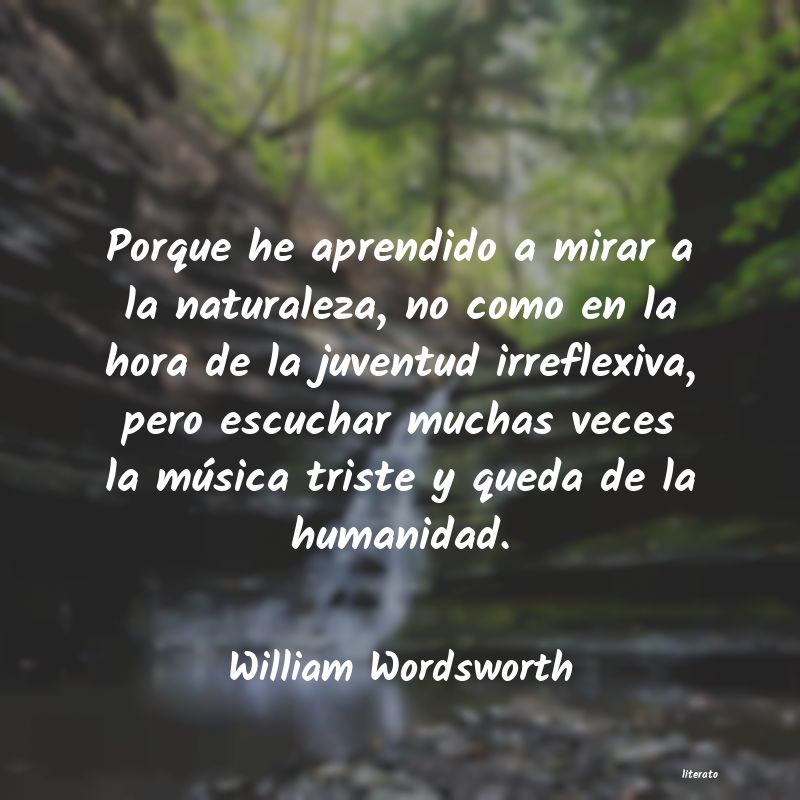 Frases de William Wordsworth