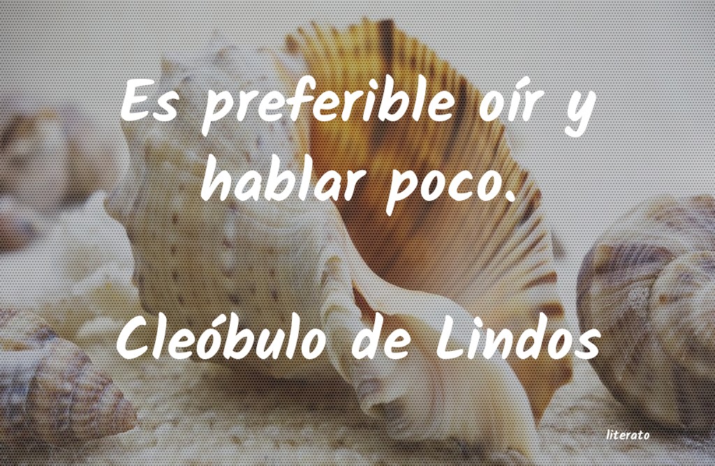 frases de Cleóbulo de Lindos