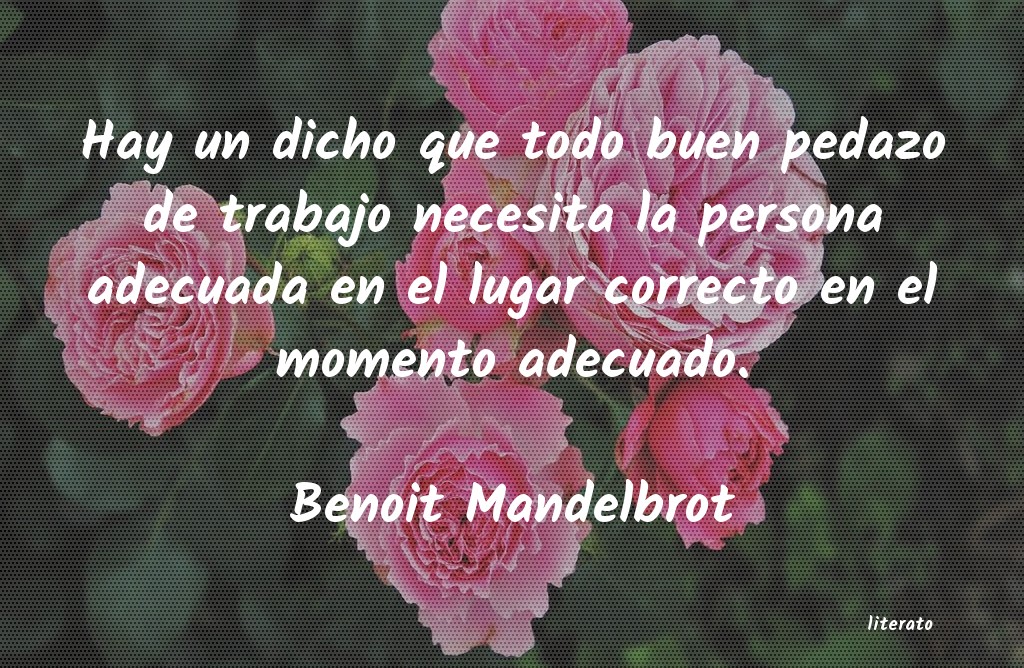 Frases de Benoit Mandelbrot