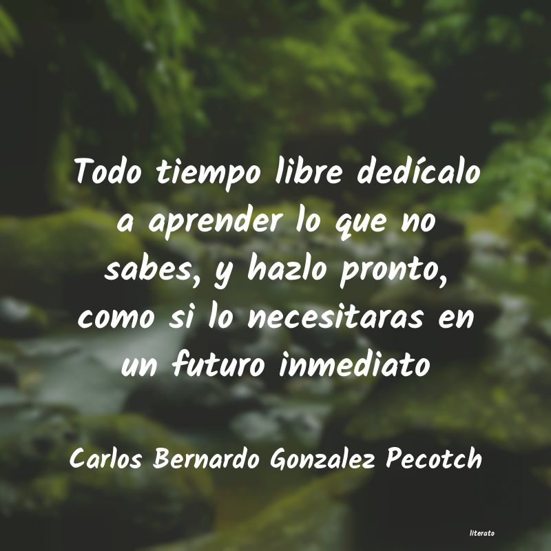 Frases de carlos bernardo gonzalez pecotch - literato