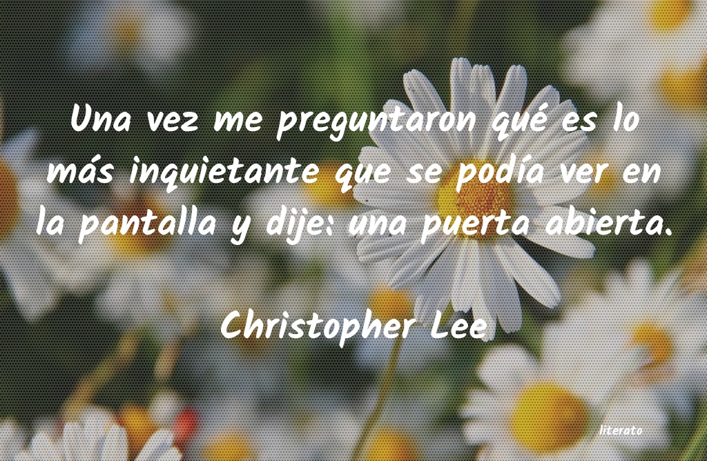 frases de Christopher Lee