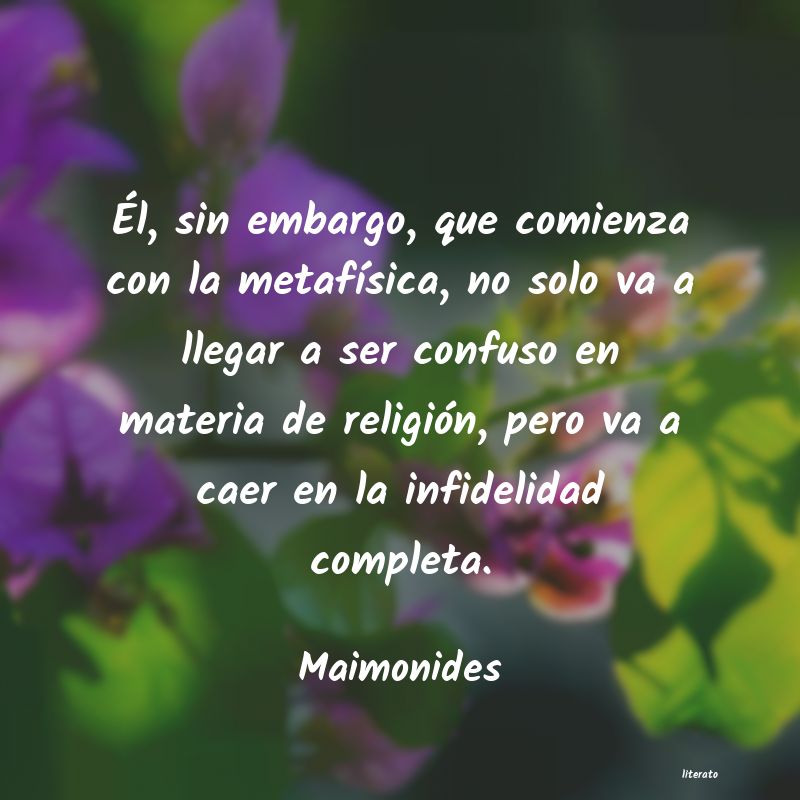 Frases de Maimonides
