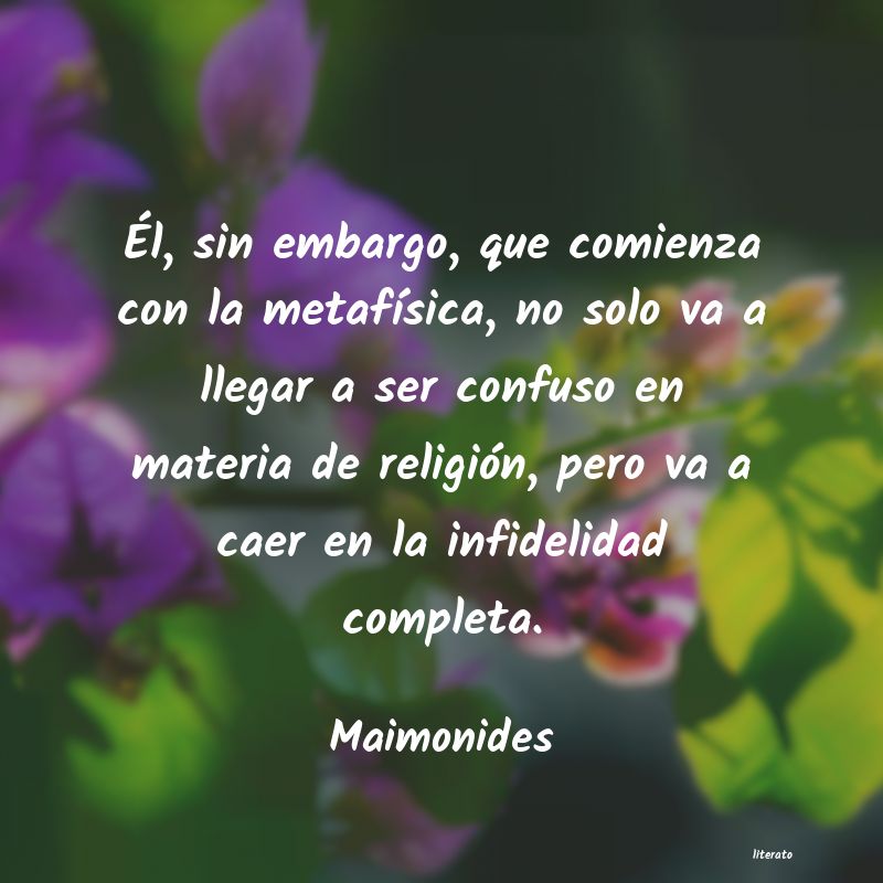 Frases de Maimonides