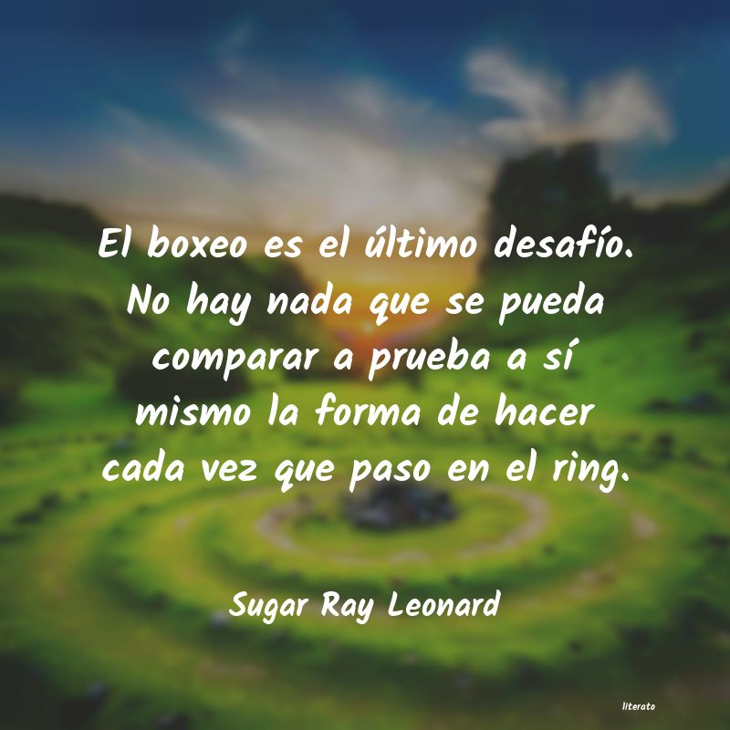 frases de Sugar Ray Leonard