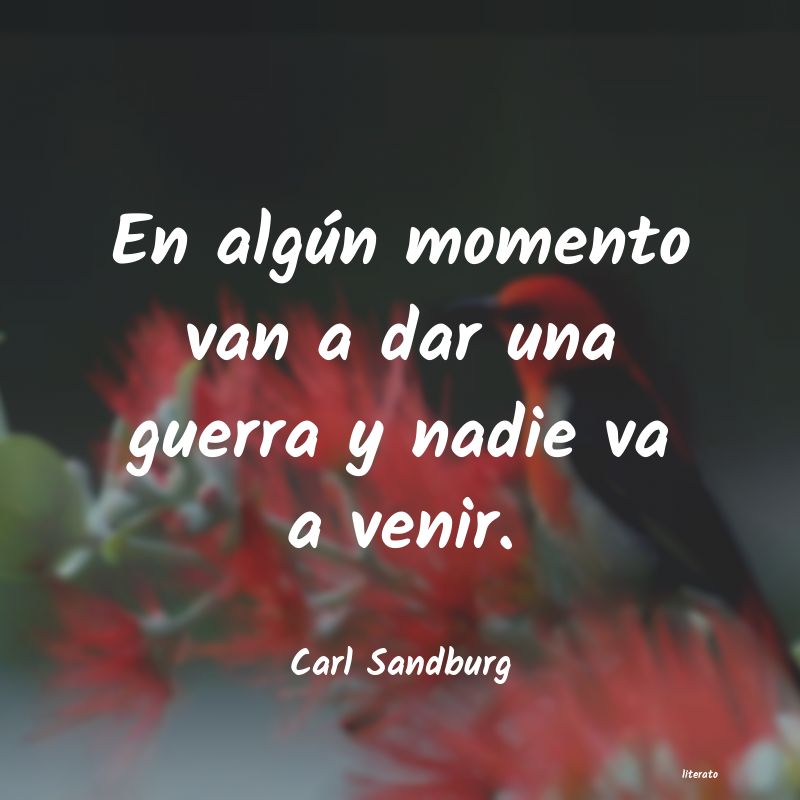 frases de Carl Sandburg