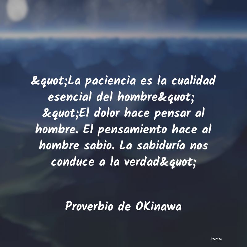 frases de Proverbio de OKinawa