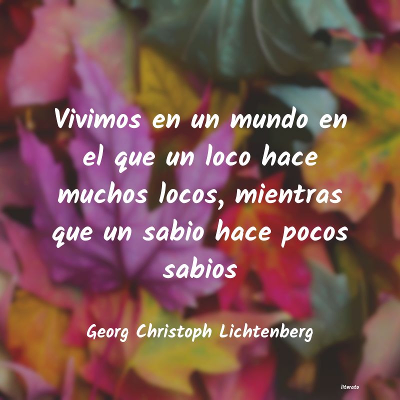 frases de Georg Christoph Lichtenberg