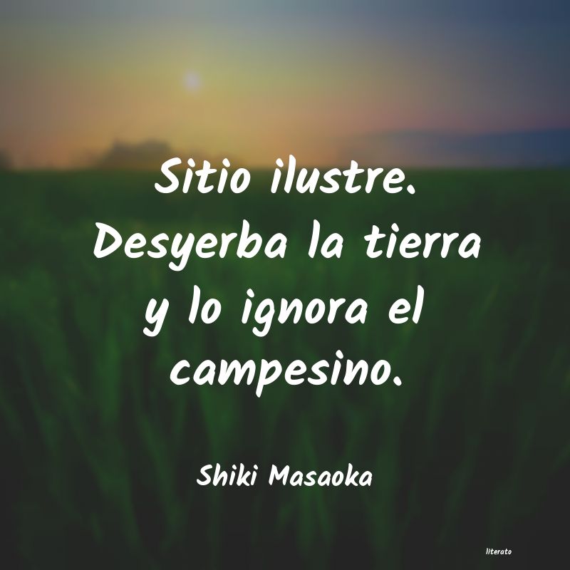 frases de Shiki Masaoka