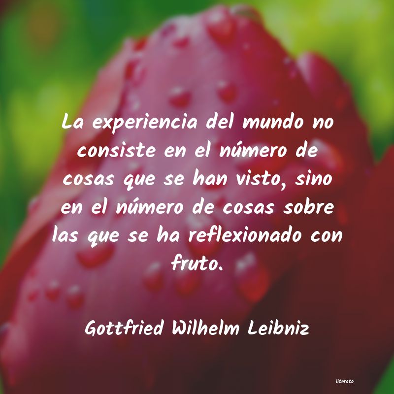 Frases de Gottfried Wilhelm Leibniz