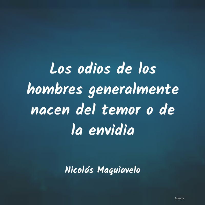 Frases de Nicolás Maquiavelo