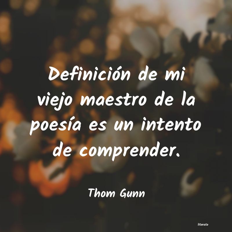 Frases de Thom Gunn