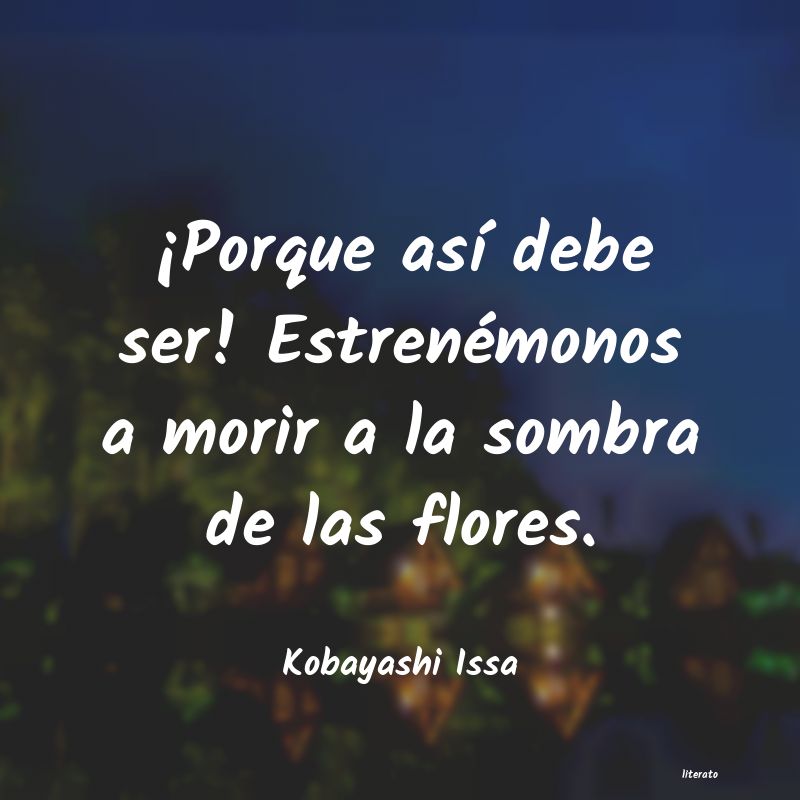 frases de Kobayashi Issa