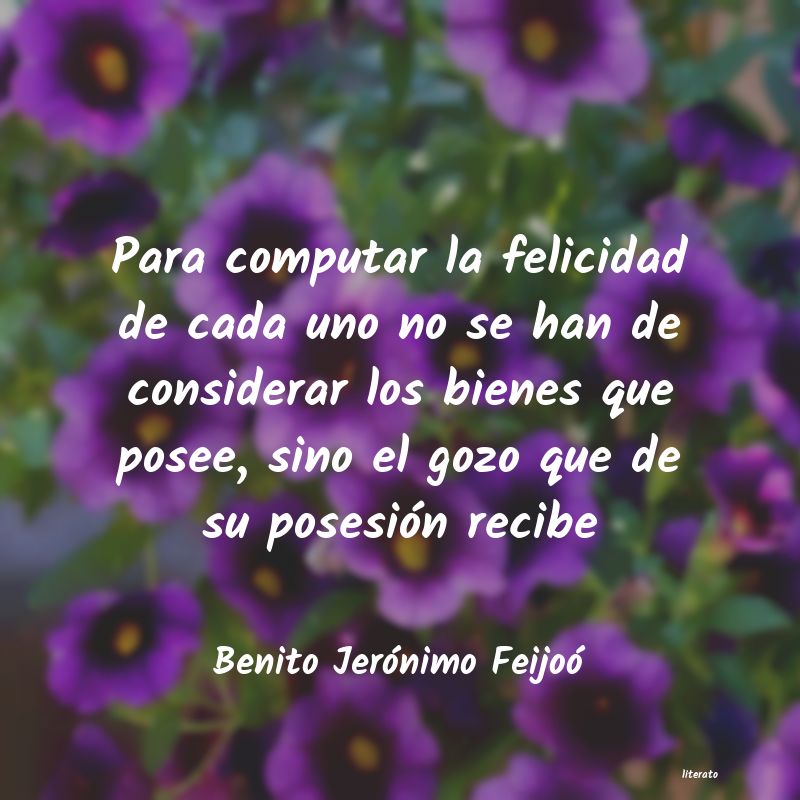 frases de Benito Jerónimo Feijoó