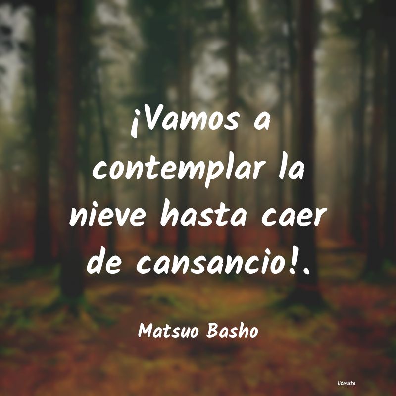 Frases de Matsuo Basho