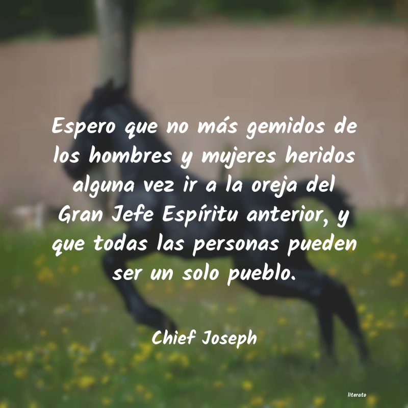frases de Chief Joseph