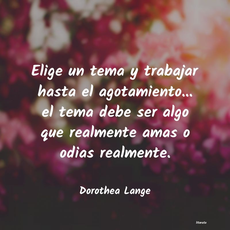 frases de Dorothea Lange