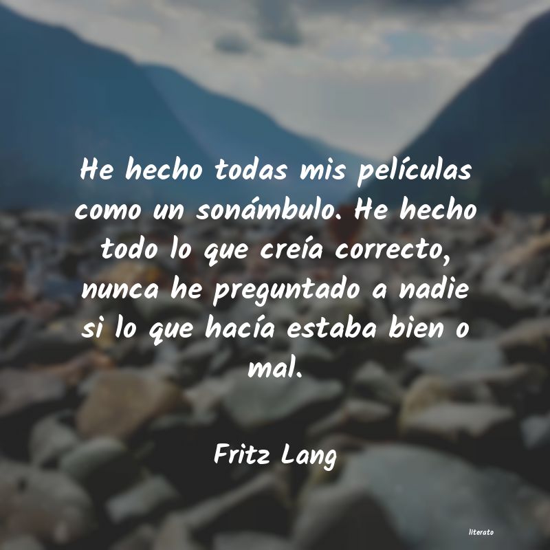 frases de Fritz Lang
