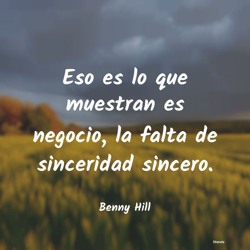 frases de Benny Hill