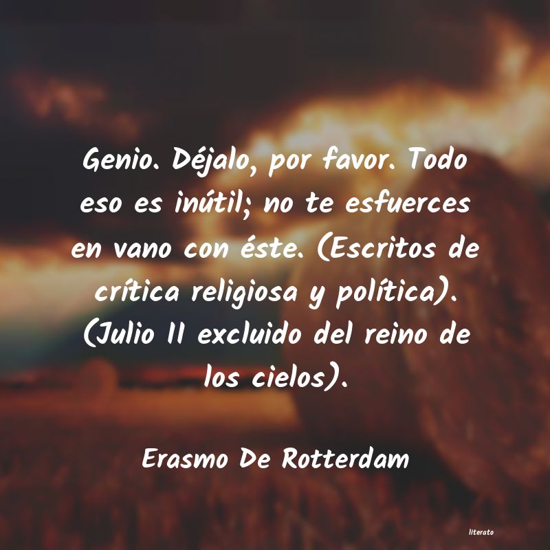 frases de Erasmo De Rotterdam