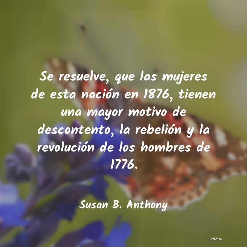 Frases de Susan B. Anthony