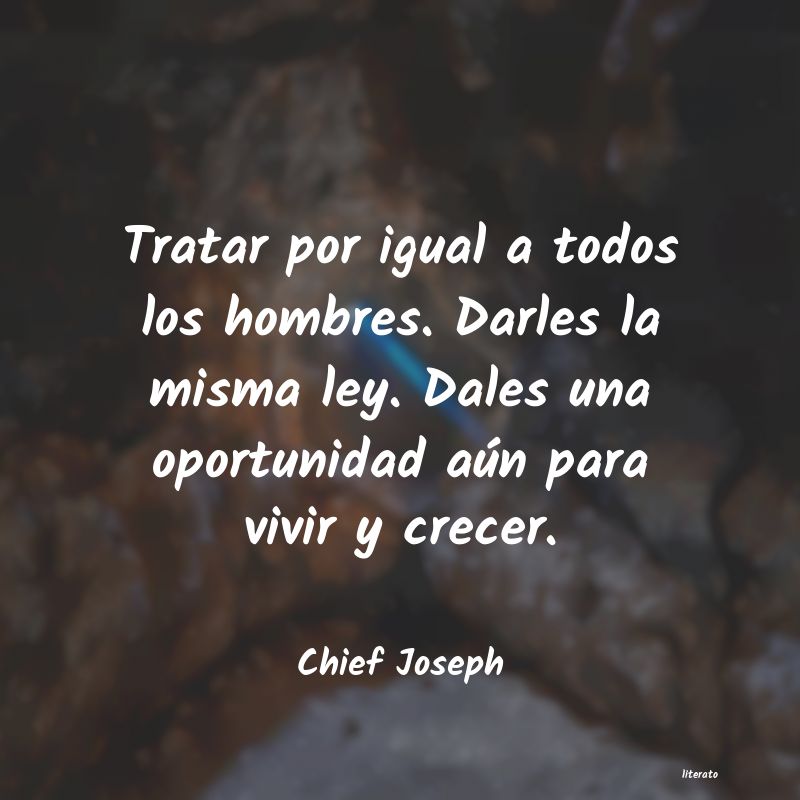 frases de Chief Joseph