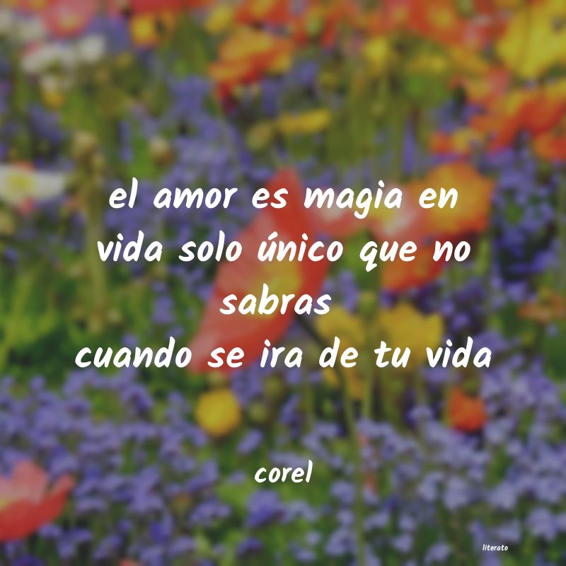 Corel: el amor es magia en vida solo