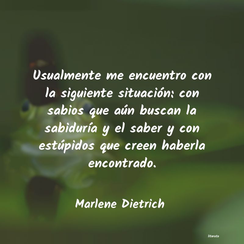 Frases de Marlene Dietrich