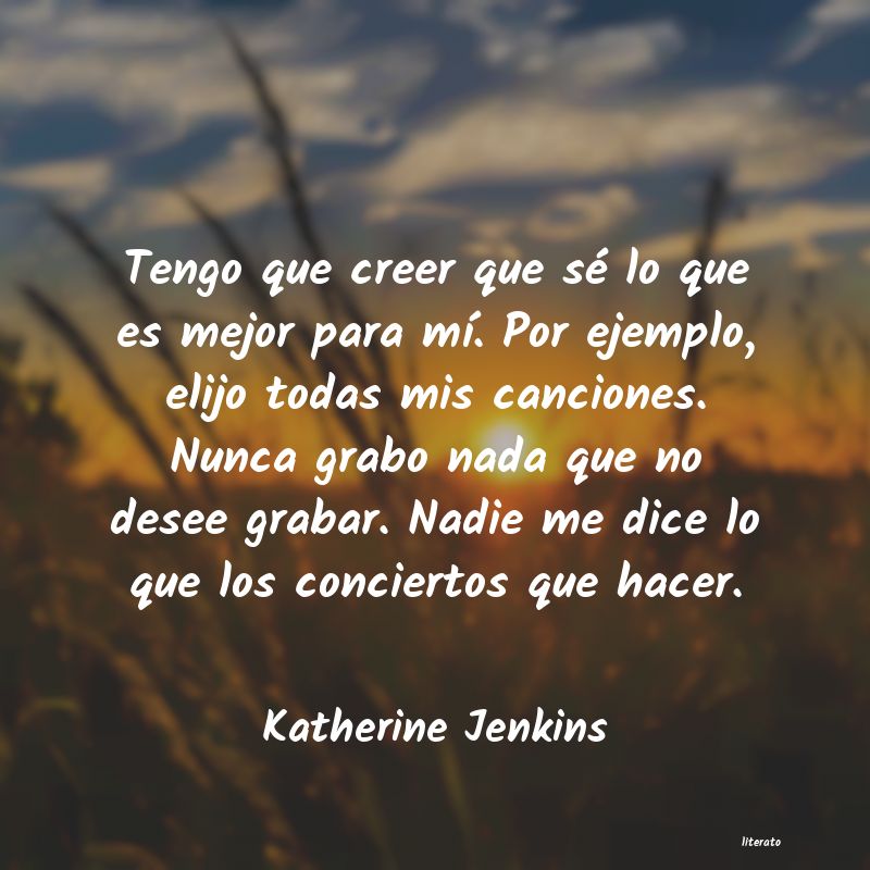 Frases de Katherine Jenkins