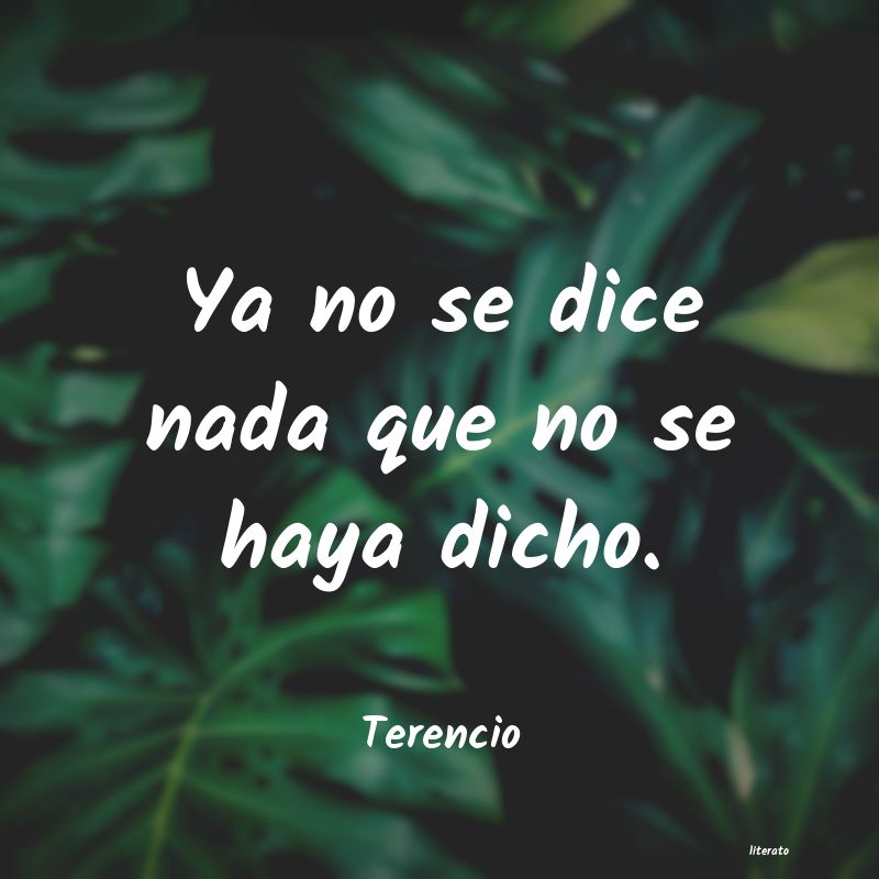 Frases de Terencio