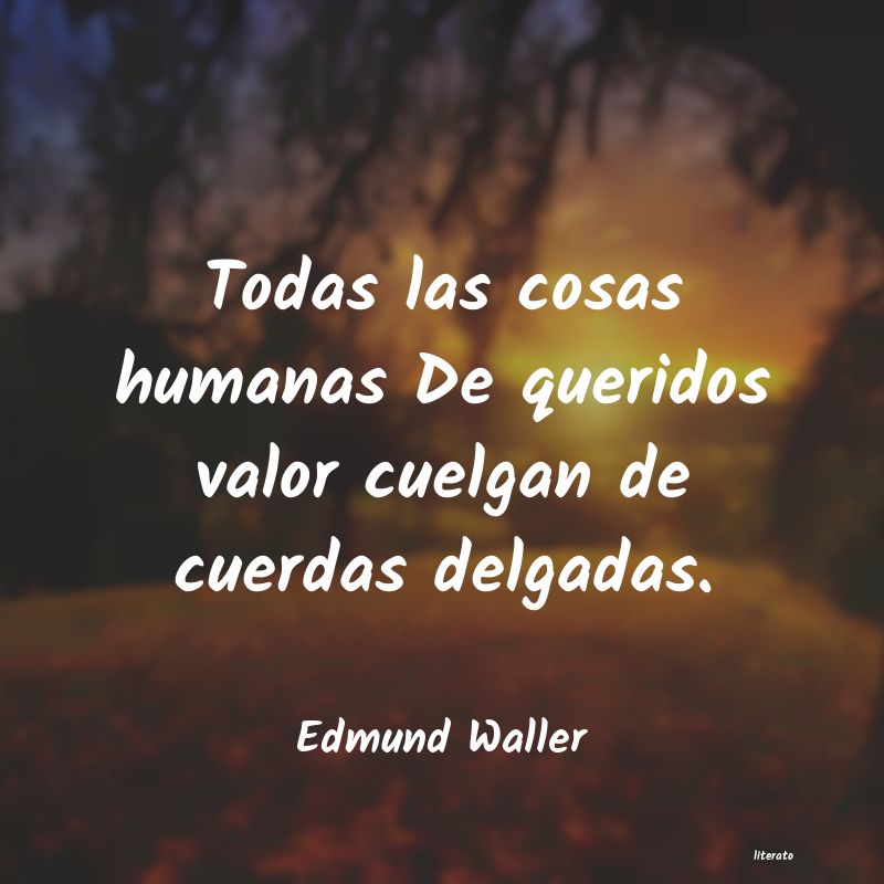 frases de Edmund Waller