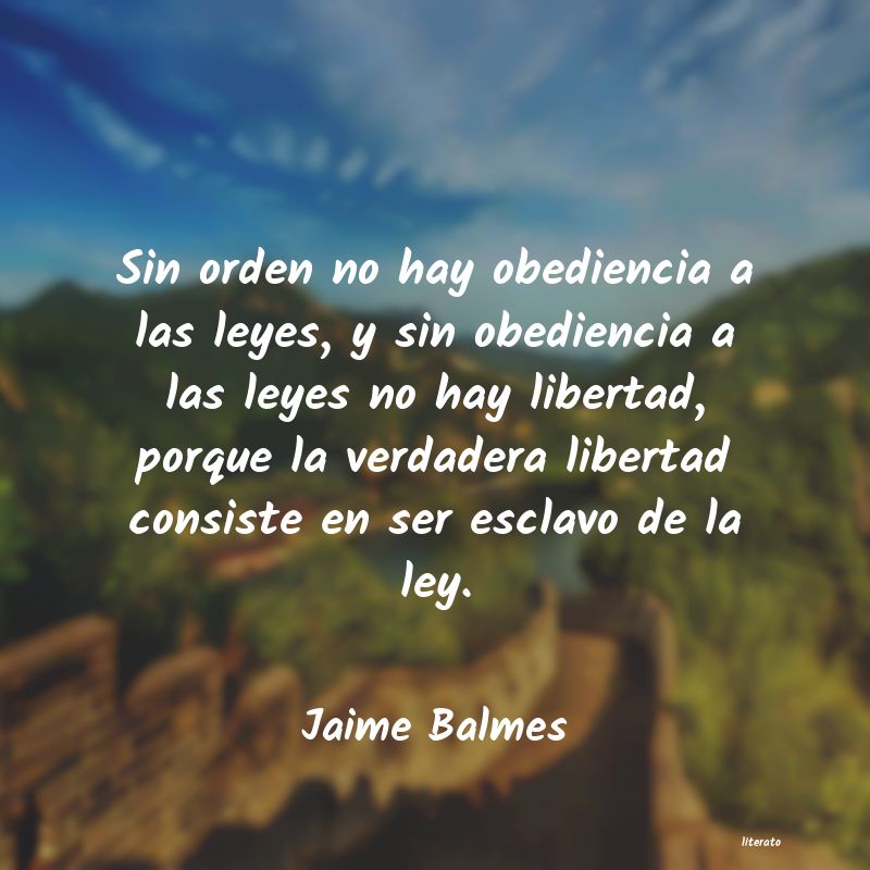 frases de Jaime Balmes