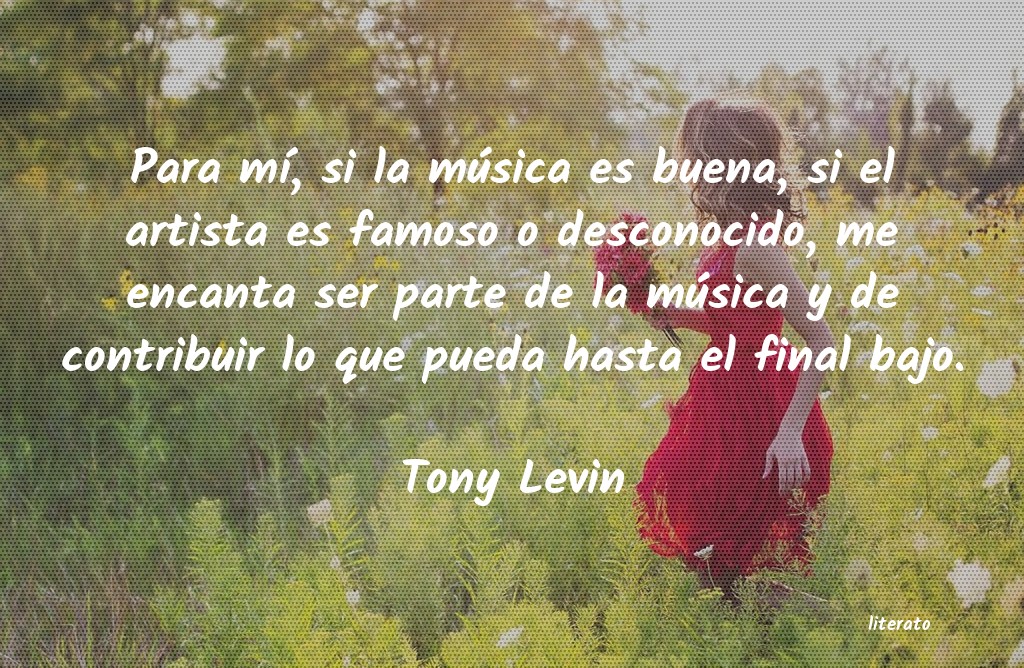 Frases de Tony Levin