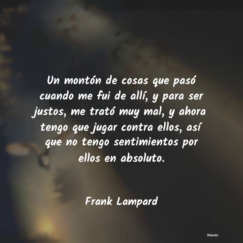 frases de Frank Lampard