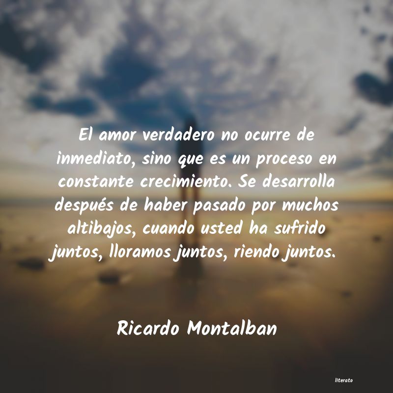 Ricardo Montalban: El amor verdadero no ocurre de