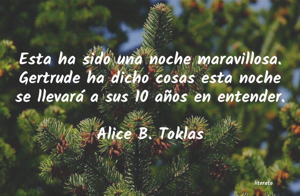 frases de Alice B. Toklas