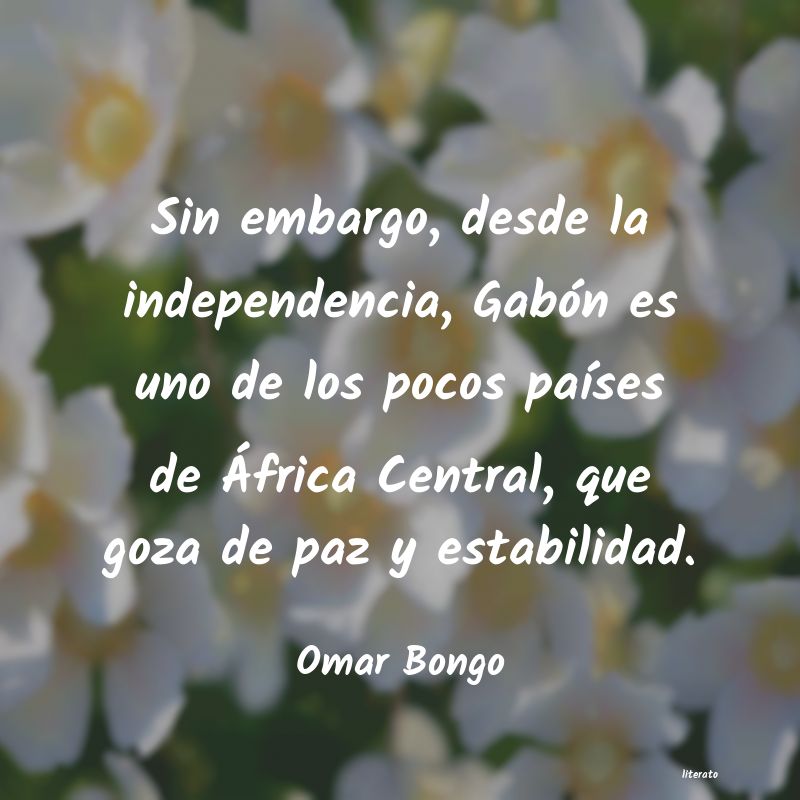 Frases de Omar Bongo