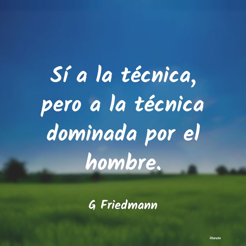 Frases de G Friedmann