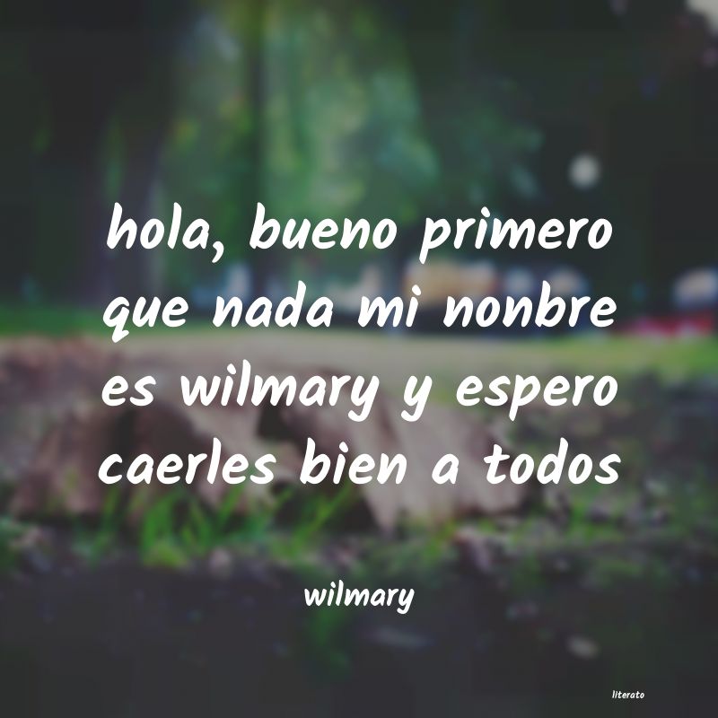 Frases de wilmary