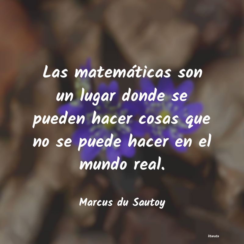 Frases de Marcus du Sautoy