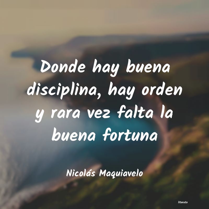 orden y disciplina