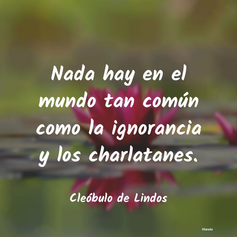 Frases de Cleóbulo de Lindos