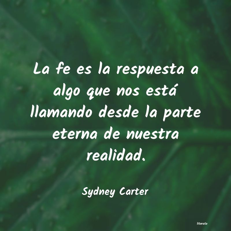 Frases de Sydney Carter