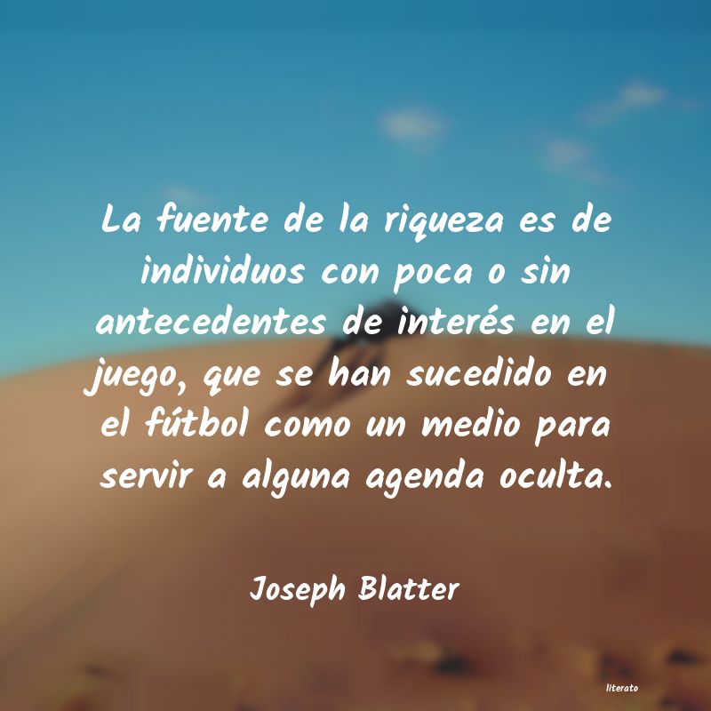 Frases de Joseph Blatter