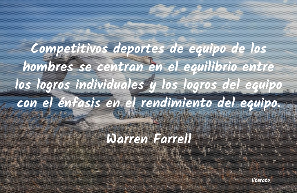 Warren Farrell: Competitivos deportes de equip